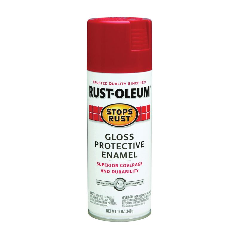 Rust-Oleum 7763830 Rust Preventative Spray Paint, Gloss, Carnival Red, 12 oz, Can Carnival Red