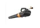 WORX WG519 Electric Leaf Blower, 7.5 A, 120 V, 2-Speed, 360, 450 cfm Air, Black/Orange Black/Orange