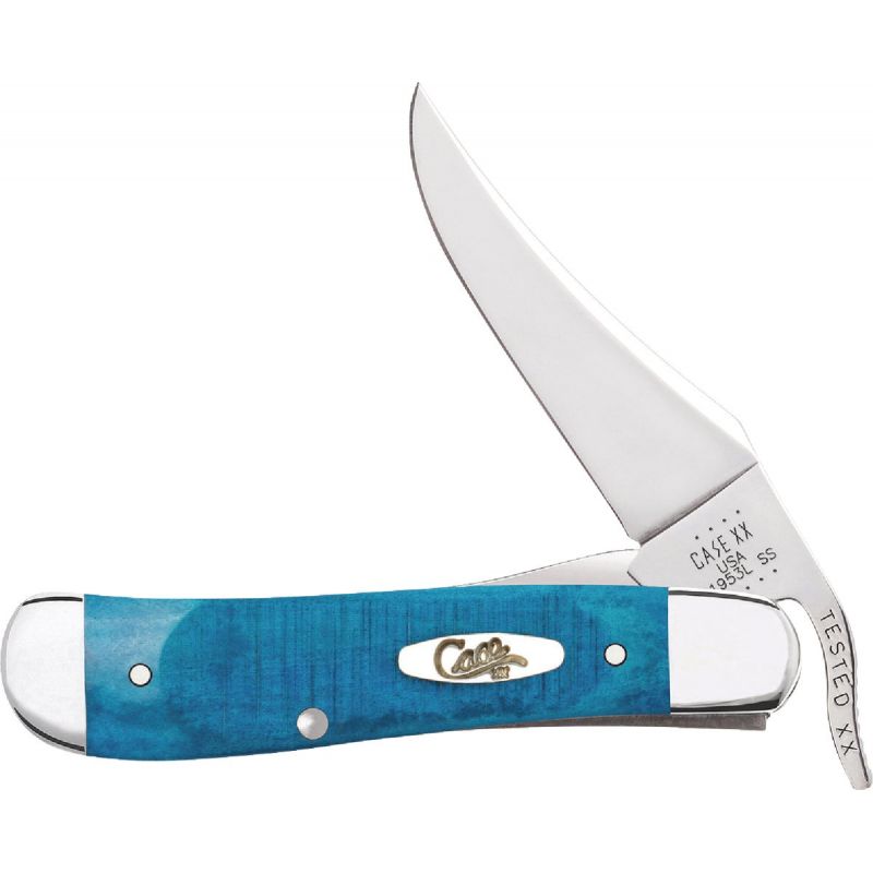 Case Sawcut Jig Caribbean Blue Bone RussLock Pocket Knife Caribbean Blue, 2.7