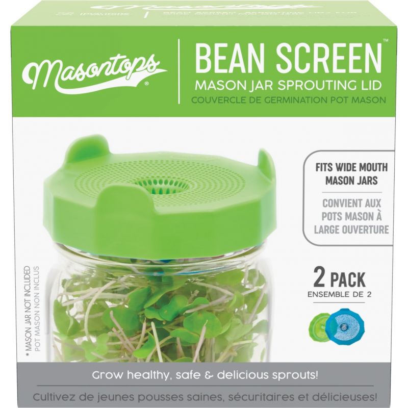 Masontops Bean Screen Lid Blue &amp; Green