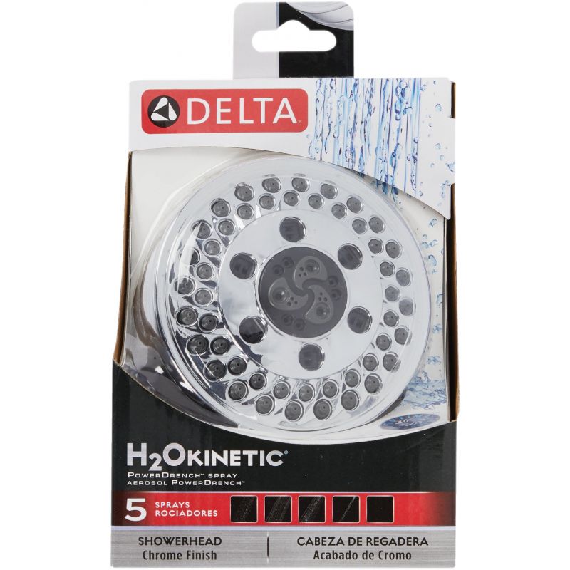 Delta 5-Spray H2Okinetic Fixed Showerhead