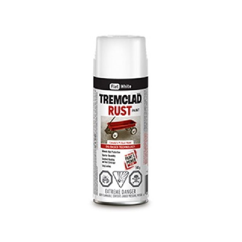 Rust-Oleum 27061B522 Rust Preventative Spray Paint, Flat, White, 340 g, Can White