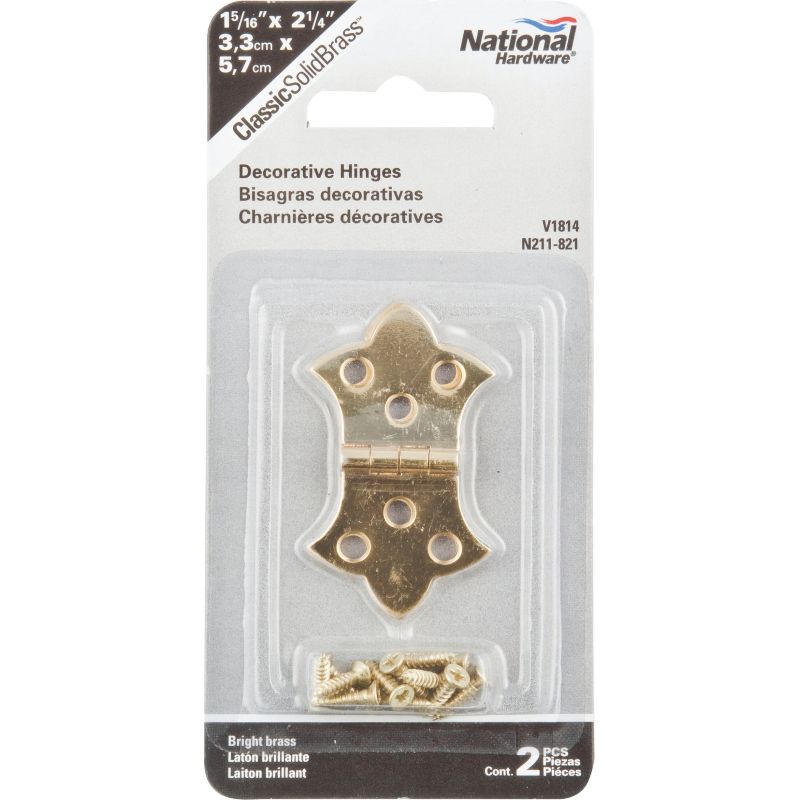 National Miniature Brass Decorative Hinge