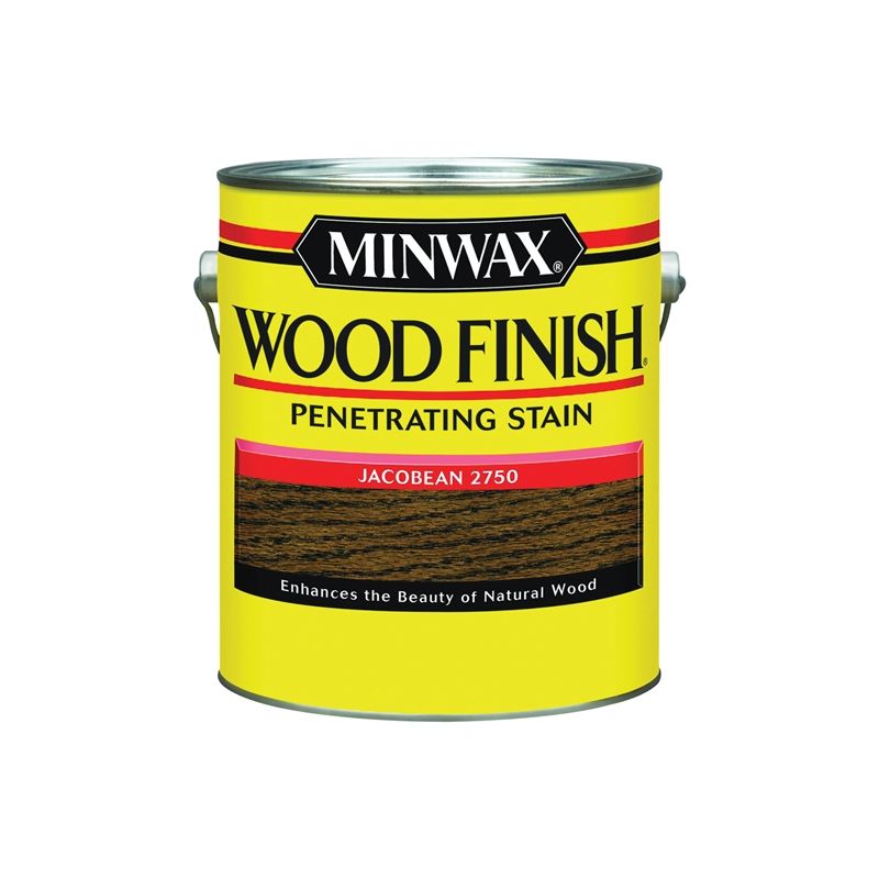 Minwax 71014000 Wood Stain, Jacobean, Liquid, 1 gal, Can Jacobean