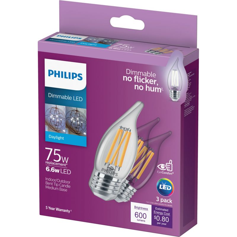 Philips BA11 Medium Dimmable LED Decorative Light Bulb