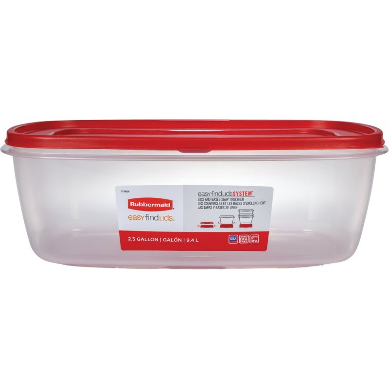 Rubbermaid Easy Find Lids Food Storage Container 2.5 Gal.