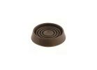 Shepherd Hardware 9067 Caster Cup, Round, Rubber, Brown, 3 in L x 3 in W x 1 in H Dimensions Brown