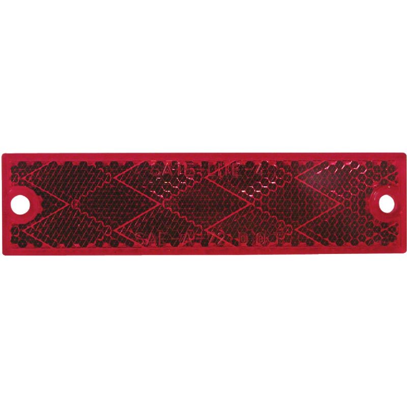 Peterson V487 Compact Rectangular Reflector 1-1/8 In. W. X 4-7/16 In. H., Red