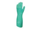 Showa 730-07.RT Work Gloves, Unisex, S, 33 cm L, Gauntlet Cuff, Nitrile, Green S, Green