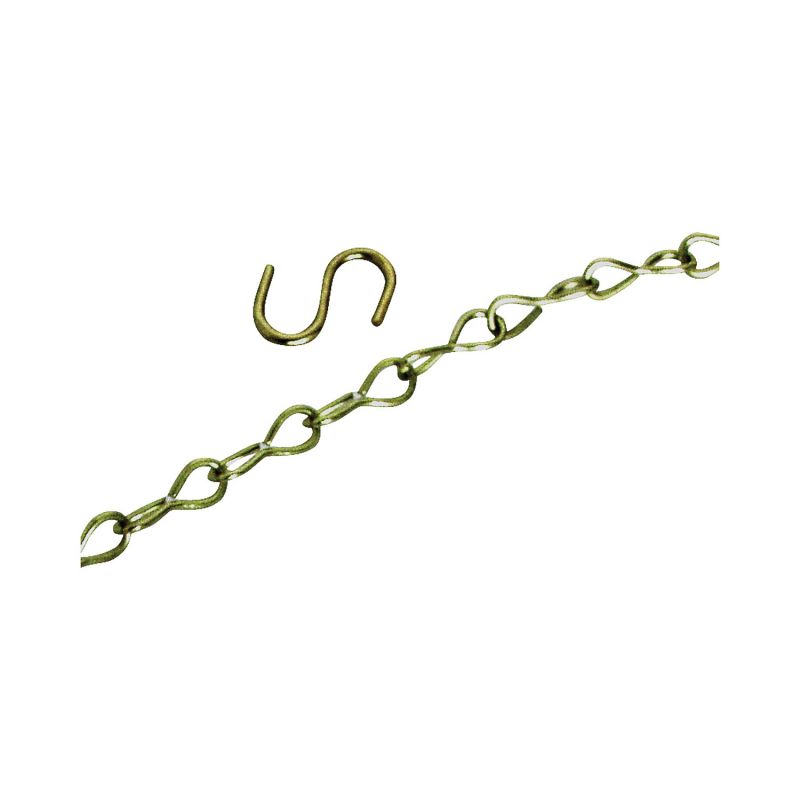 Landscapers Select GB0033L Planter Chain, 18 in L, Steel, Brass, Ceiling Mount Mounting Brass