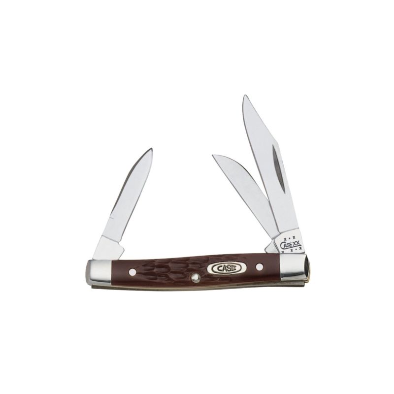 CASE 00081 Folding Pocket Knife, 2 in Clip, 1-1/2 in Sheep Foot, 1.49 in Pen L Blade, Stainless Steel Blade, 3-Blade 2 In Clip, 1-1/2 In Sheep Foot, 1.49 In Pen