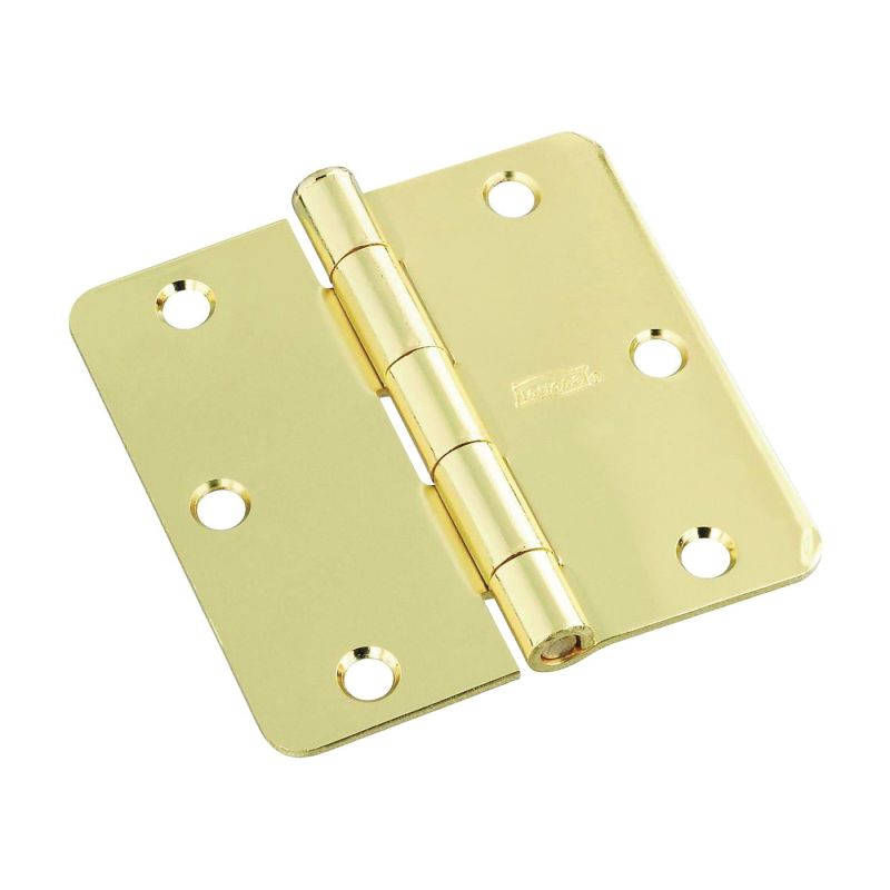 National Hardware N830-321 Door Hinge, Cold Rolled Steel, Brass, Full-Mortise Mounting