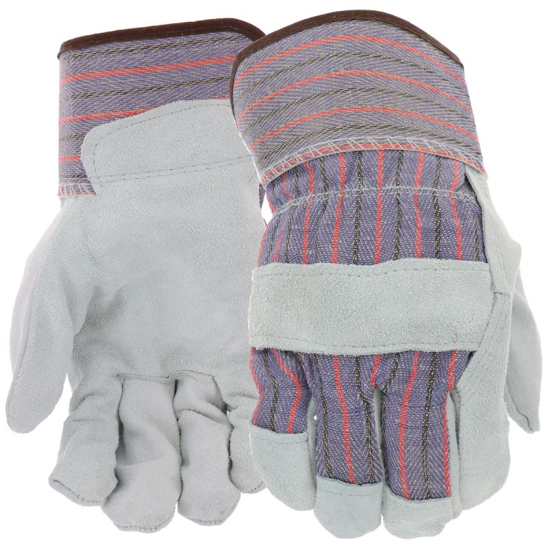 Boss B71162-L Gloves, L, 8 to 8-3/8 in L, Wing Thumb, Safety, Cotton, Blue L, Blue