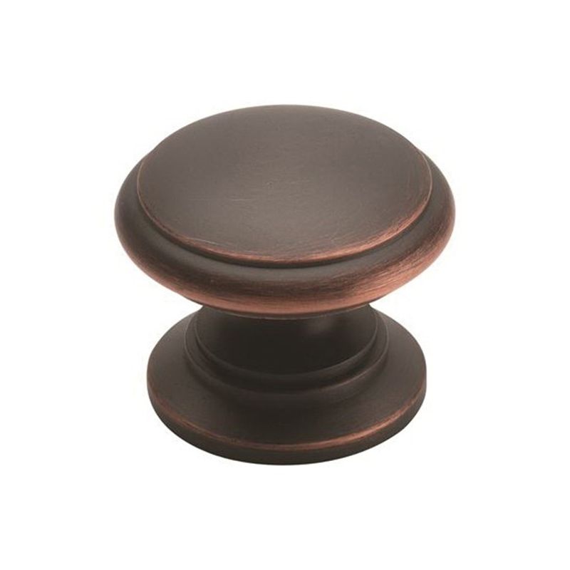 Amerock Classics Series BP1466ORB Cabinet Knob, 1 in Projection, Brass, Oil-Rubbed Bronze 1-1/4 In