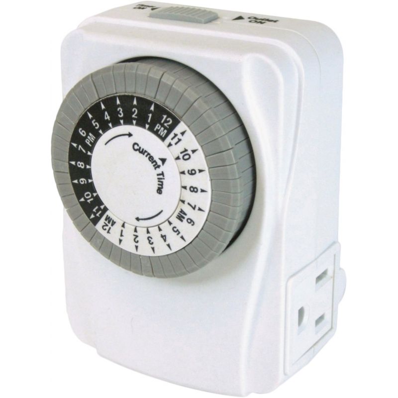 Buy Prime 2-Outlet Heavy-Duty Indoor Electromechanical Timer White, 15