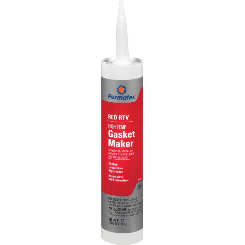 Buy Permatex High-Temp Red RTV Silicone Gasket Maker 11 Oz., Red