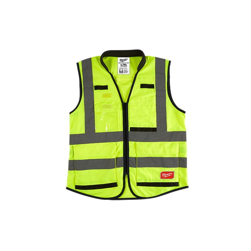 Milwaukee 48-73-5043 High-Visibility Safety Vest, 2XL, 3XL, Unisex, Fits to Chest Size: 46 to 50 in, Polyester, Yellow 2XL, 3XL, Yellow