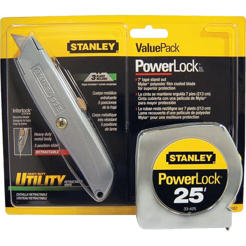 Stanley PowerLock Tape Measure and Utility Knife Combo Tool Set