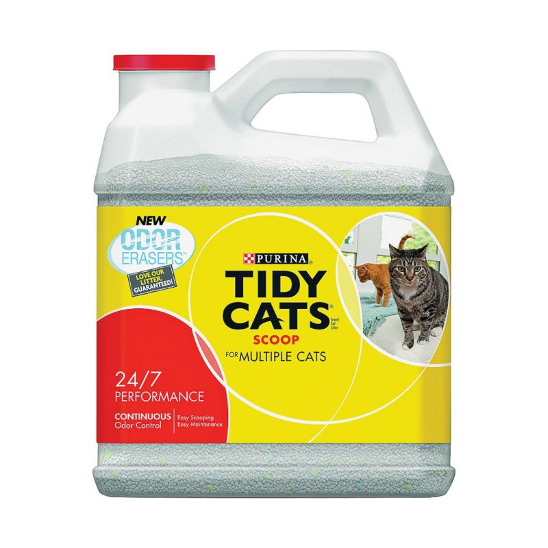 Tidy Cats 7023011614 Cat Litter, 14 lb Capacity, Gray/Tan, Granular Jug 14 Lb, Gray/Tan