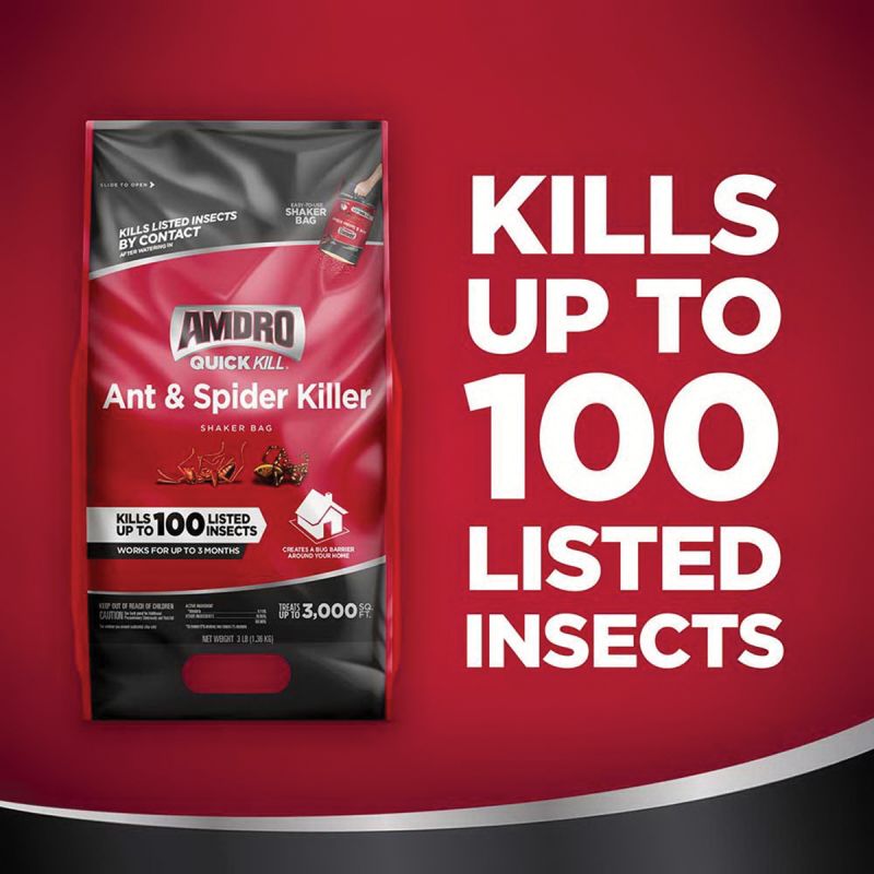 Amdro 100545849 Ant and Spider Killer Solid, Solid, 3 lb Bag Brown/Gray/Tan