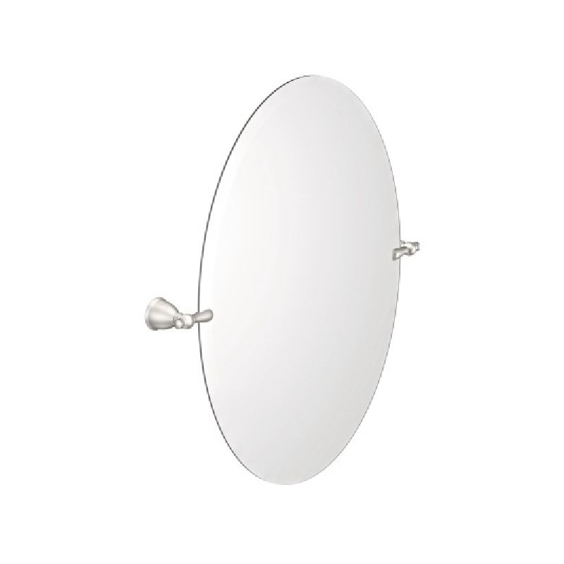 Moen Caldwell Series Y3192BN Mirror, Oval, 22.8 in W, 26 in H, Metal Frame, Brushed Nickel Frame