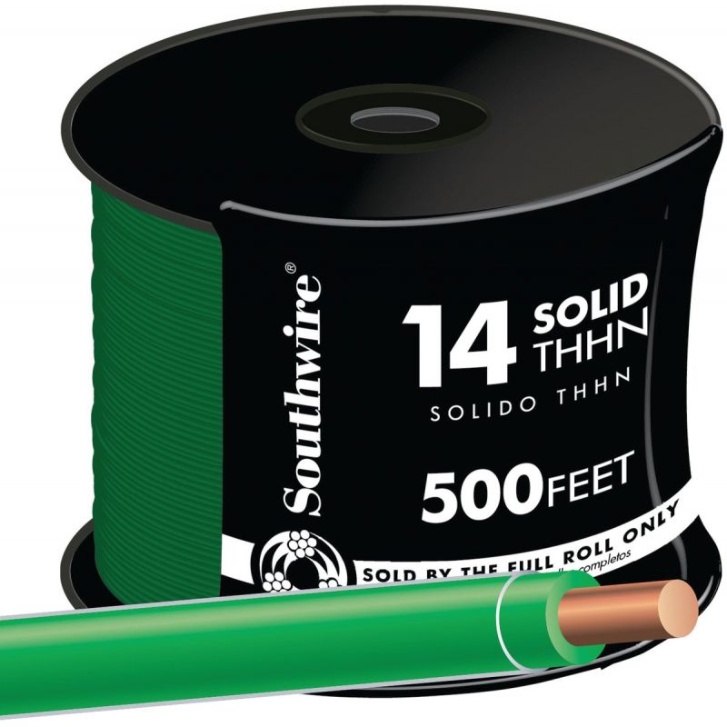 Southwire 14 AWG Solid THHN Electrical Wire Green