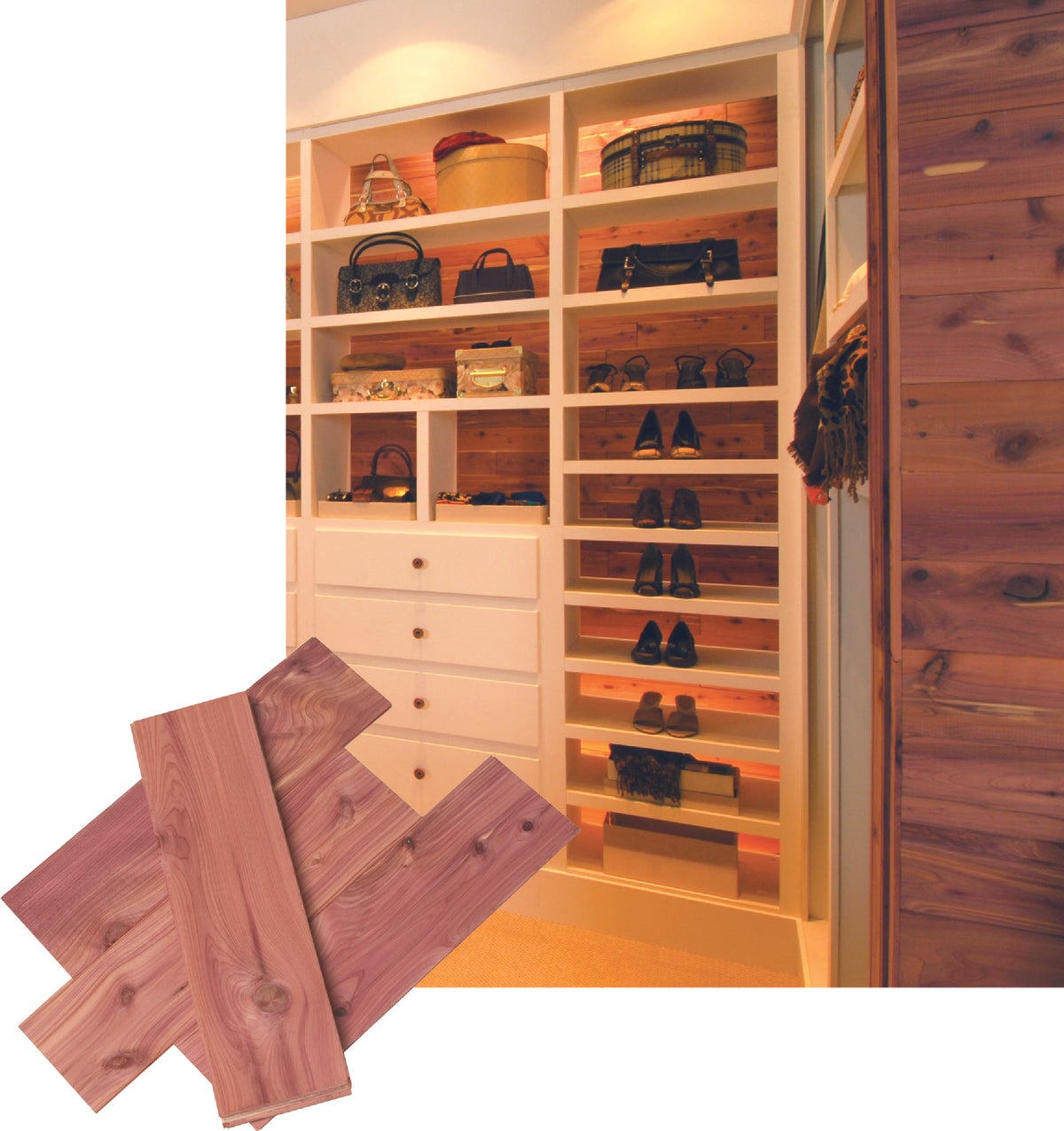 CedarSafe FL60/15N Closet Liner Plank, 3-3/4 in W, Cedar Wood