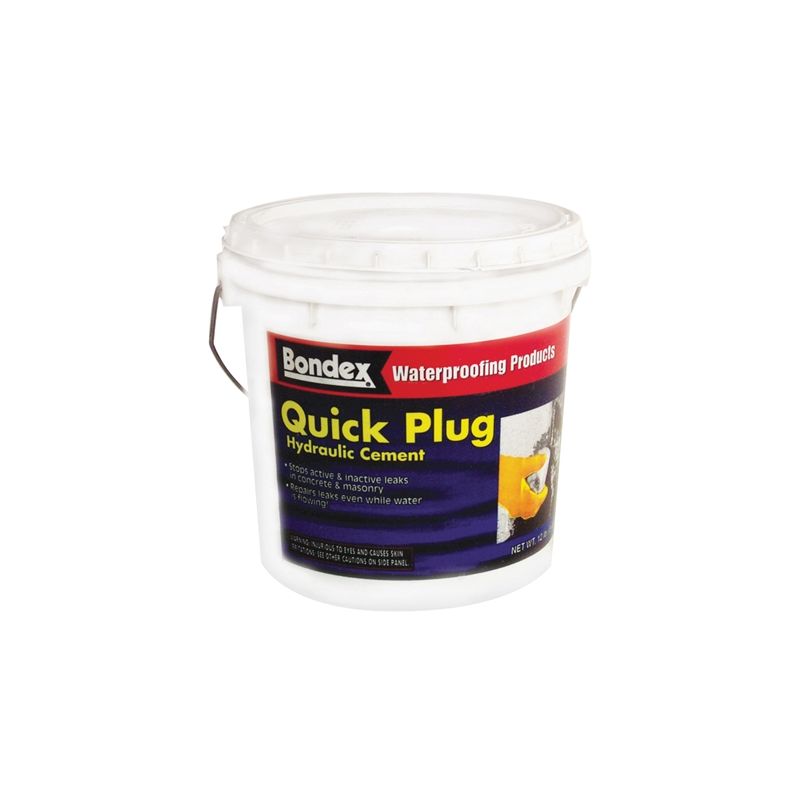 DAP Quick Plug 14090 Hydraulic and Anchoring Cement, Powder, Gray, 28 days Curing, 10 lb Pail Gray