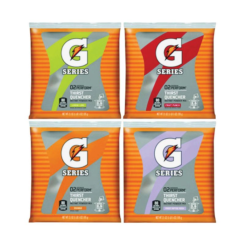 Gatorade 03944 Thirst Quencher Instant Powder Sports Drink Mix, Powder, Assorted Flavor, 21 oz Pack (Pack of 32)