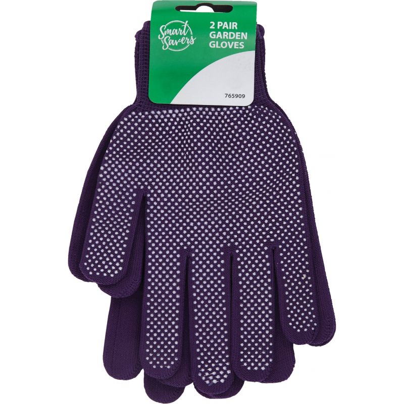 Smart Savers Garden Glove 1 Size Fits All, White &amp; Blue (Pack of 12)