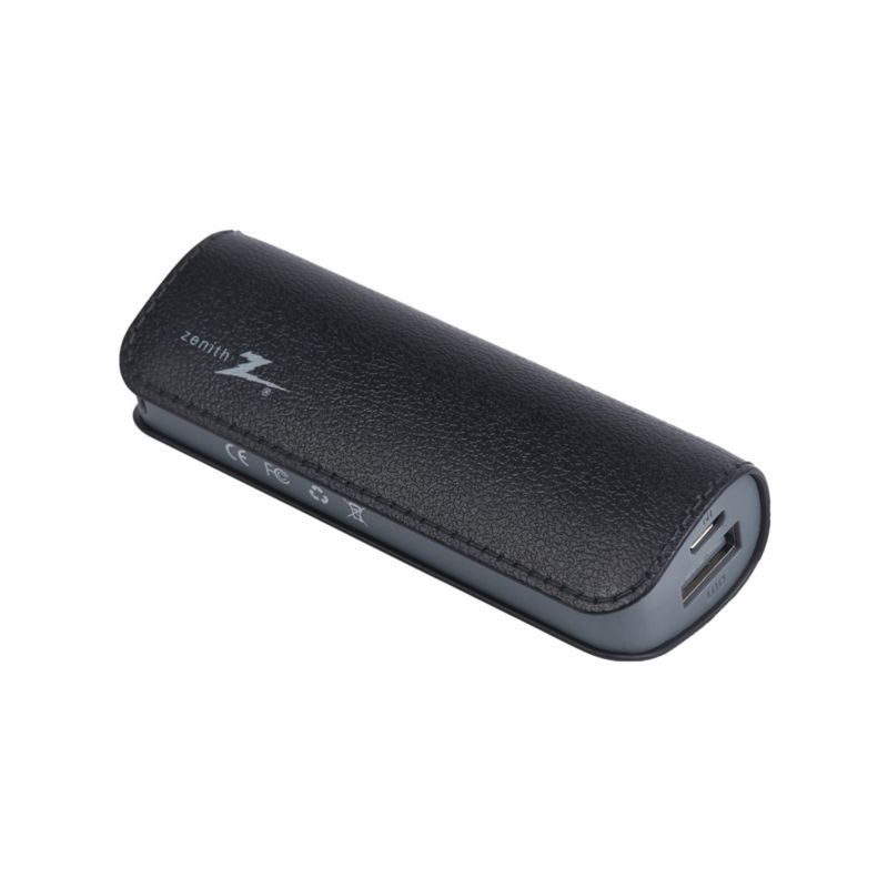 Zenith PM2600MPC Portable Charger, 15 V Output, Black Black