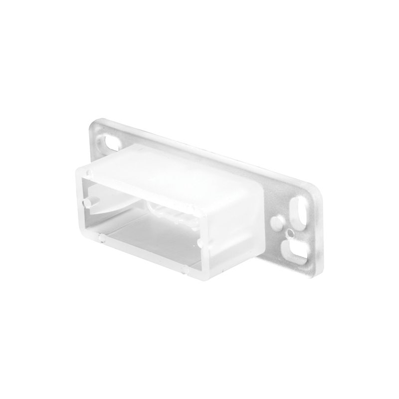 Prime-Line R 7145 Drawer Track Backplate, 3/4 in L, 2-13/32 in W, Plastic, Raw White