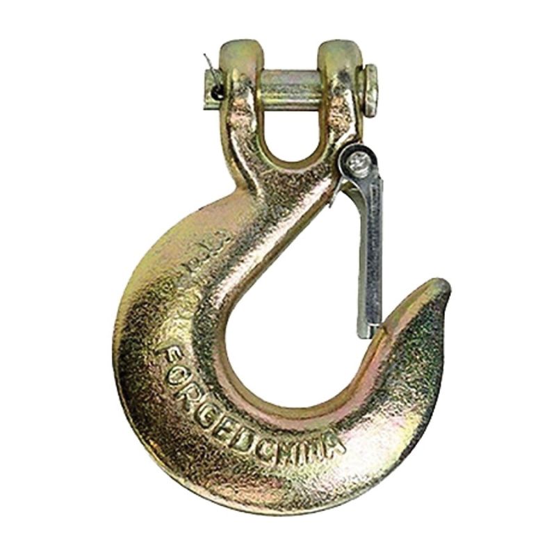 BARON 331L-5/16-70 Clevis Safety Slip Hook, 5/16 in, 4700 lb Working Load, 70 Grade, Yellow Chromate