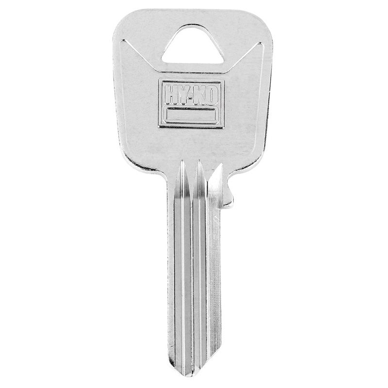 Hy-Ko 11010M27 Key Blank, Brass, Nickel-Plated, For: Master M27 Locks