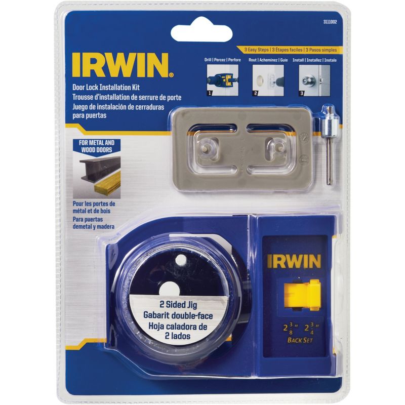 Irwin Carbon Steel Door Lock Installation Kit