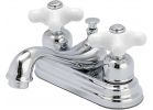 Home Impressions 2 Cross Handle 4 In. Centerset Bathroom Bathroom Faucet with Pop-Up