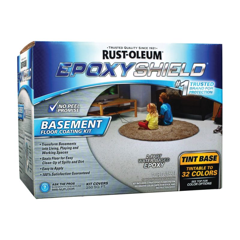 Rust-Oleum 225446 Basement Floor Coating Kit, Tint Base, Liquid Tint Base (Pack of 2)