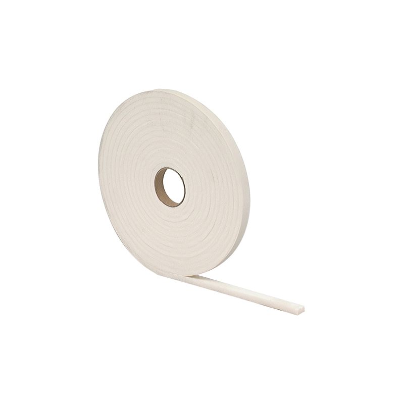 M-D 02733 Foam Tape, 3/8 in W, 17 ft L, 3/16 in Thick, PVC, White White
