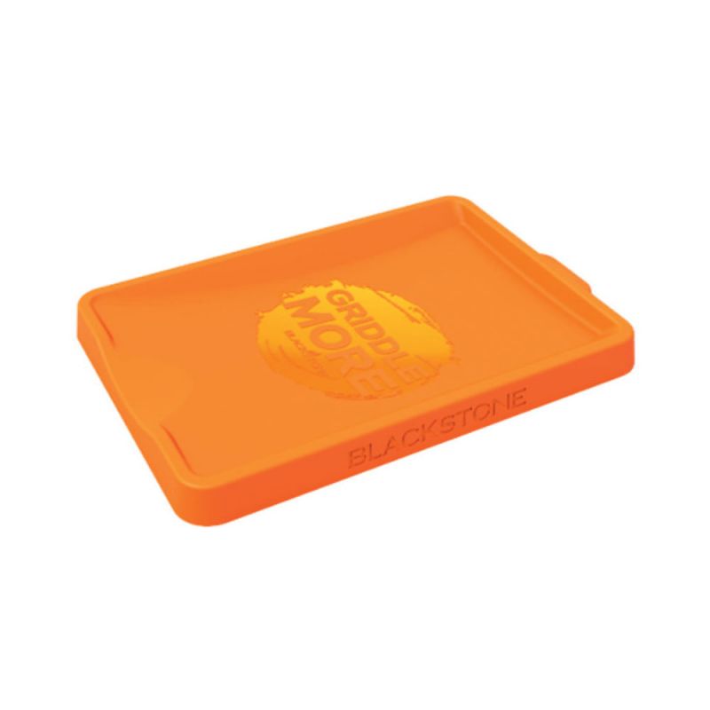 Blackstone 5097 Spatula Mat with Hanger, 7 in L, 10-3/4 in W, Silicone, Orange Orange