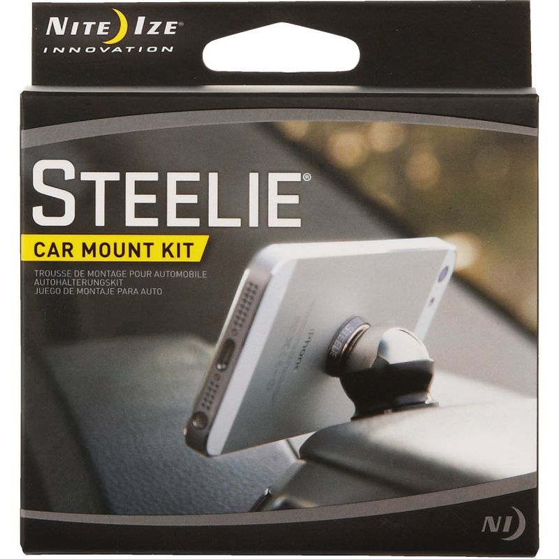 Nite Ize Steelie Mobile Device/Phone Holder 1.06&quot; W X 1.14&quot; H X 1.06&quot; D, Black/Silver