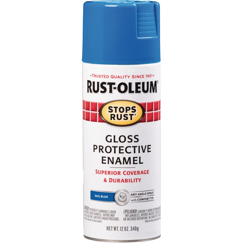 Rust-Oleum Stops Rust Protective Enamel Spray Paint 12 Oz., Sail Blue