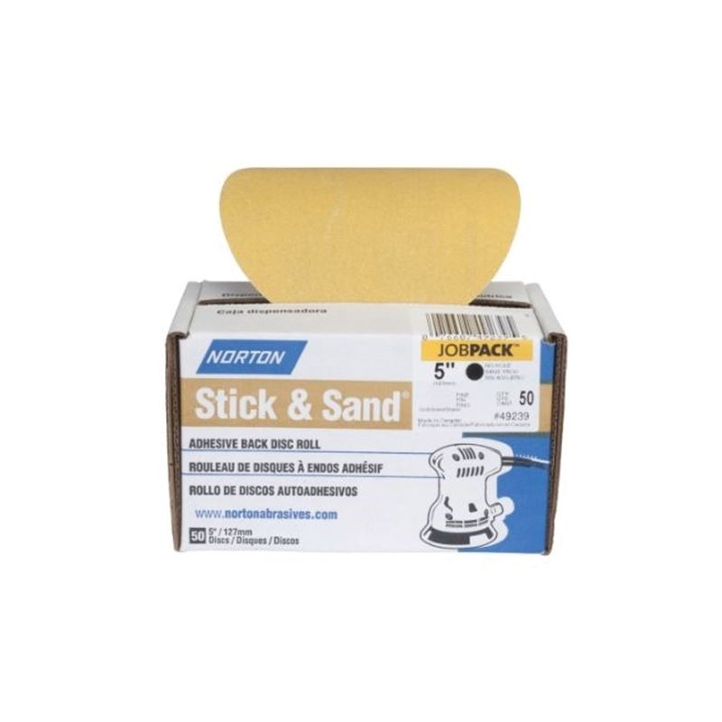 Norton Stick &amp; Sand Series 07660749249 Sand Sheet Roll, 4-1/2 in W, 30 ft L, P180 Grit, Fine, Aluminum Oxide Abrasive Brown