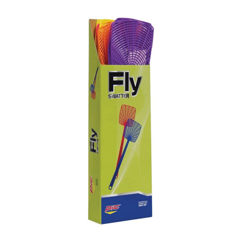 Pic 274 Fly Swatter, 5 in L Mesh, 3-1/2 in W Mesh, Plastic Mesh
