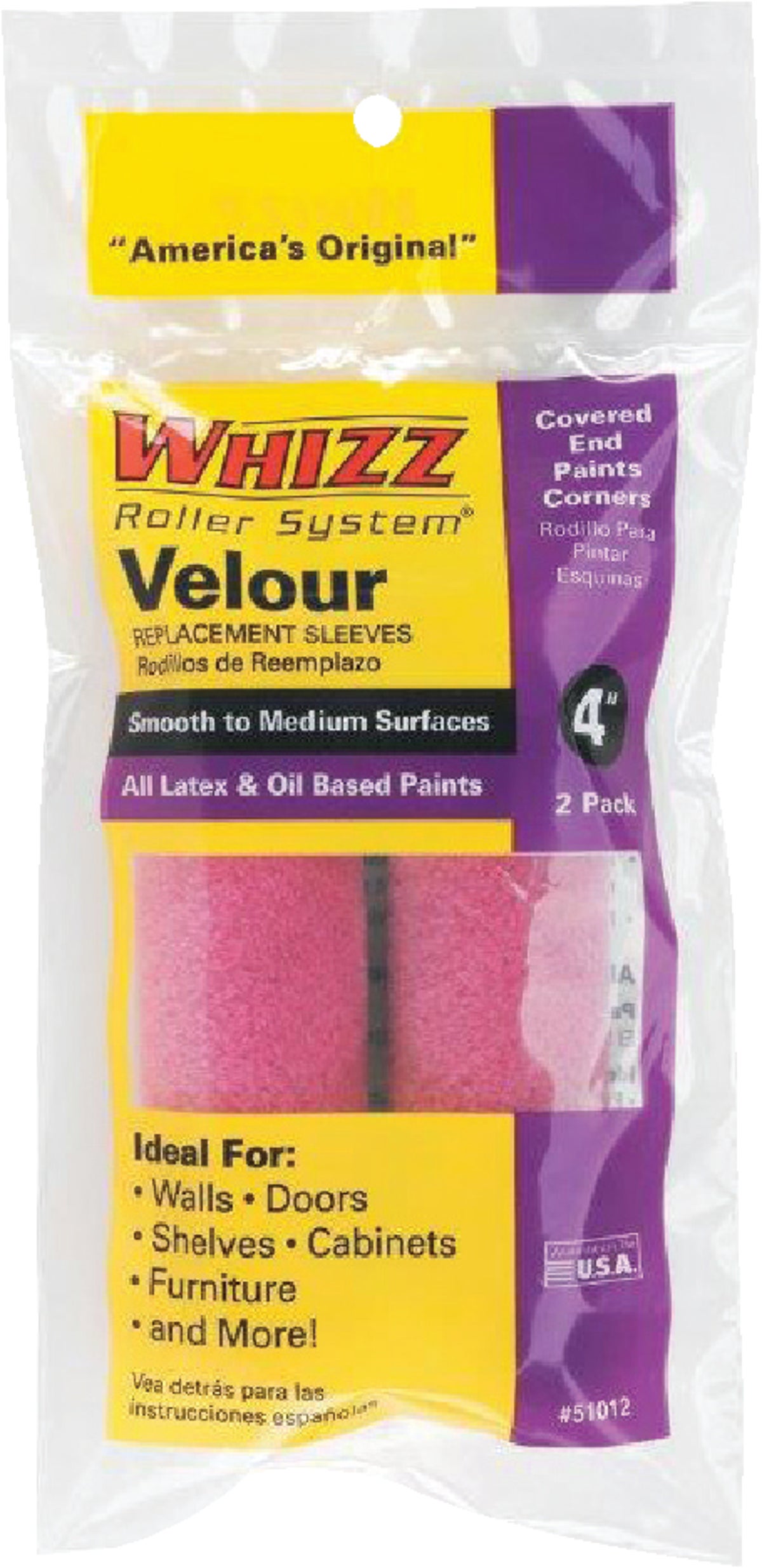 Whizz Purple Velour Specialty Roller Cover 