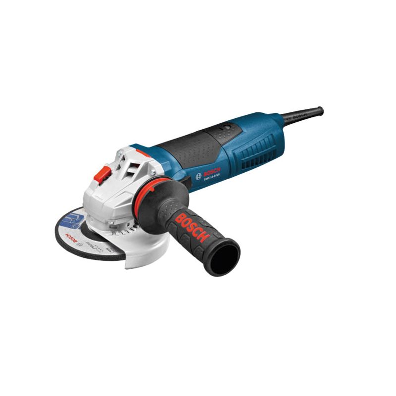 Bosch GWS13-50VS Angle Grinder, 13 A, 5/8-11 Spindle, 5 in Dia Wheel, 11,500 rpm Speed Blue