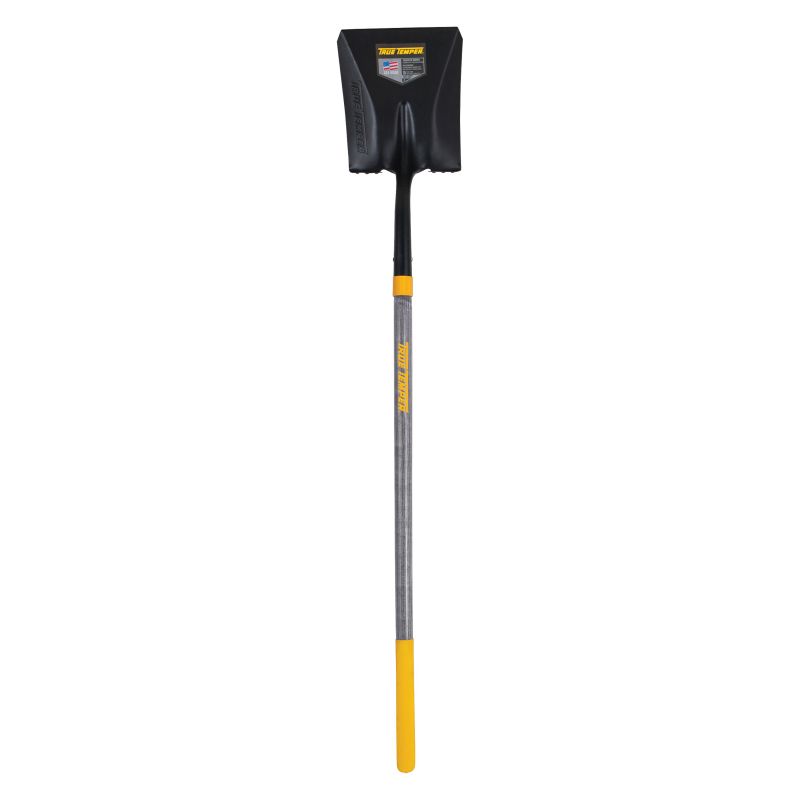 True Temper 2585700 Transfer Shovel, 9.64 in W Blade, 16 ga, Steel Blade, Hardwood Handle, Cushion End Grip, Long Handle 11-1/2 In