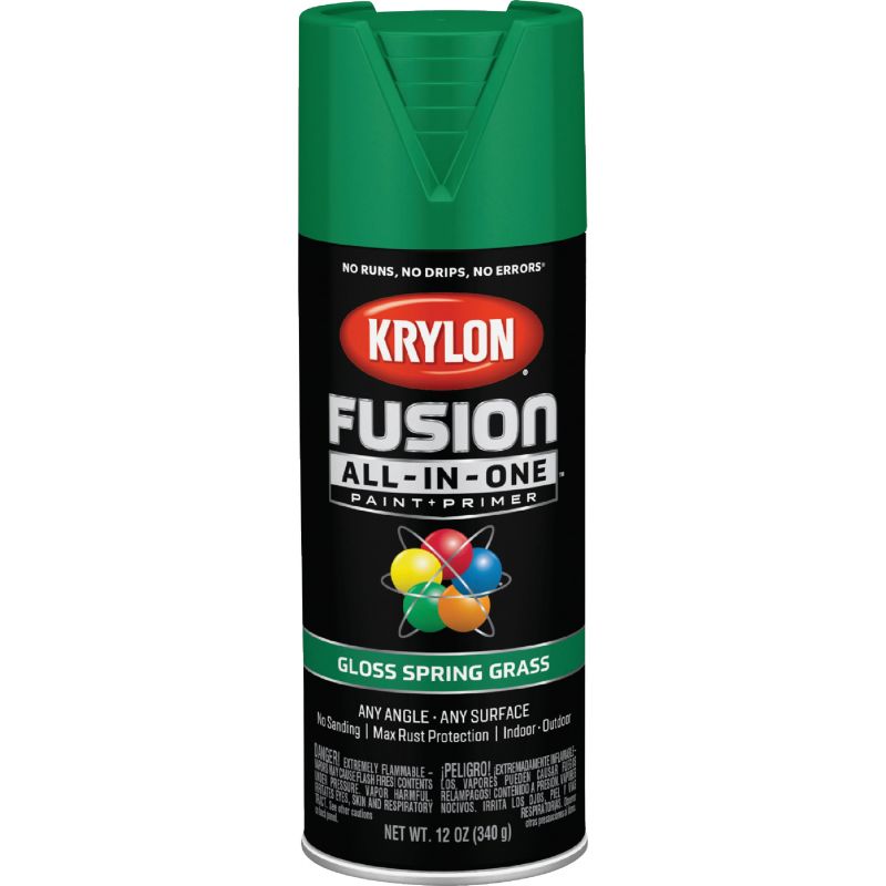 Krylon Fusion All-In-One Spray Paint &amp; Primer Spring Grass, 12 Oz.