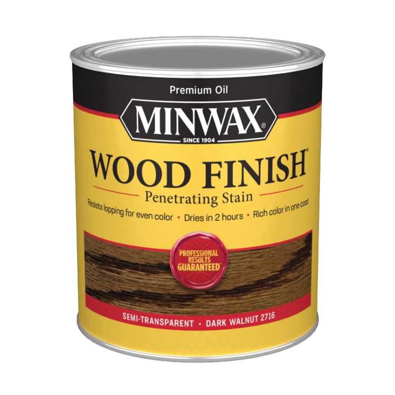 Minwax Wood Finish 701094444 Wood Stain, Barn Red, Liquid, 1 qt Barn Red