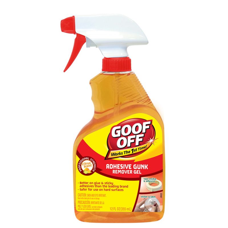 Goof Off FG796 Adhesive Gunk Remover, Gel, Citrus, 16 oz