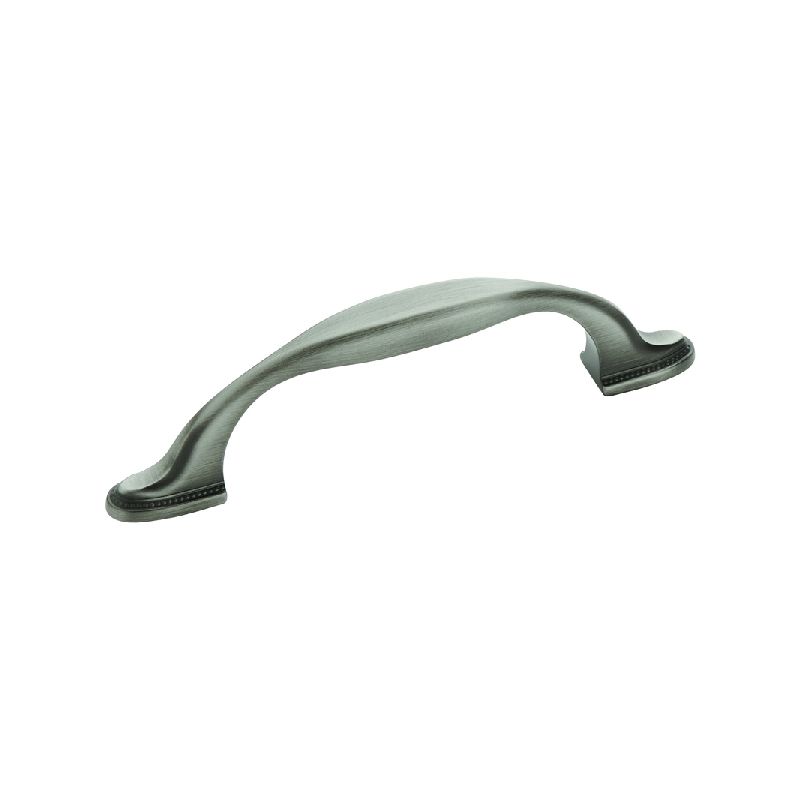 Amerock Atherly Series BP29289AS Cabinet Pull, 4-3/16 in L Handle, 3/8 in H Handle, 1-3/16 in Projection, Zinc Traditional